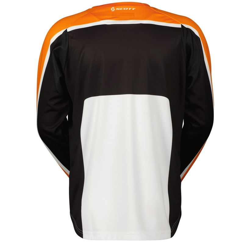 Maglia da motocross SCOTT 350 TRACK EVO nera-rossa