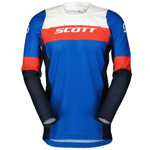 Maglia da motocross SCOTT 450 ANGLED LIGHT blu-rosso
