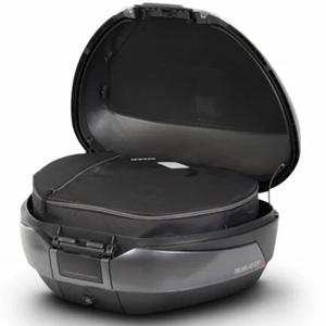 Vrchní kufr na motorku SHAD SH48 Tmavě šedý se zámkem PREMIUM SMART