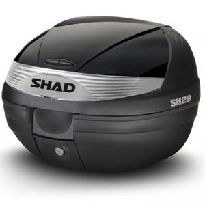 Vrchní kufr na motorku s barevným krytem SHAD SH29 Lesklá černá