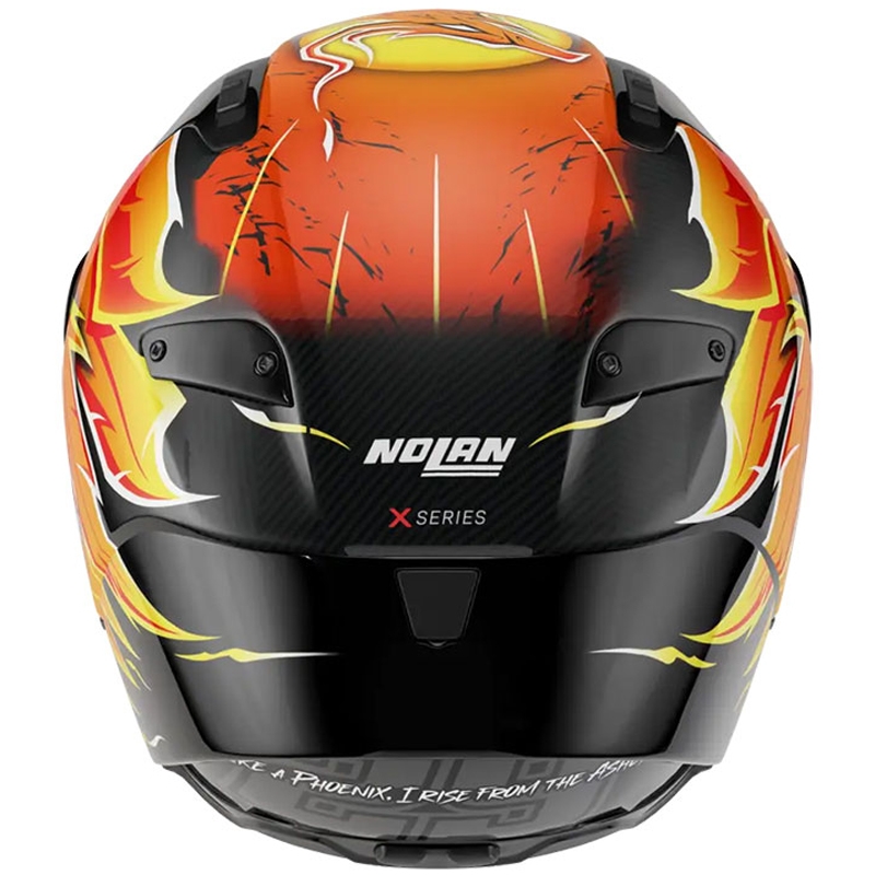 Casco integrale da moto Nolan X-804 RS Ultra Carbon Replica Iannone 368 nero-rosso-arancio-giallo