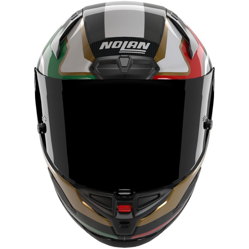 Casco integrale da moto Nolan X-804 RS Ultra Carbon Piega nero lucido-oro-rosso-verde