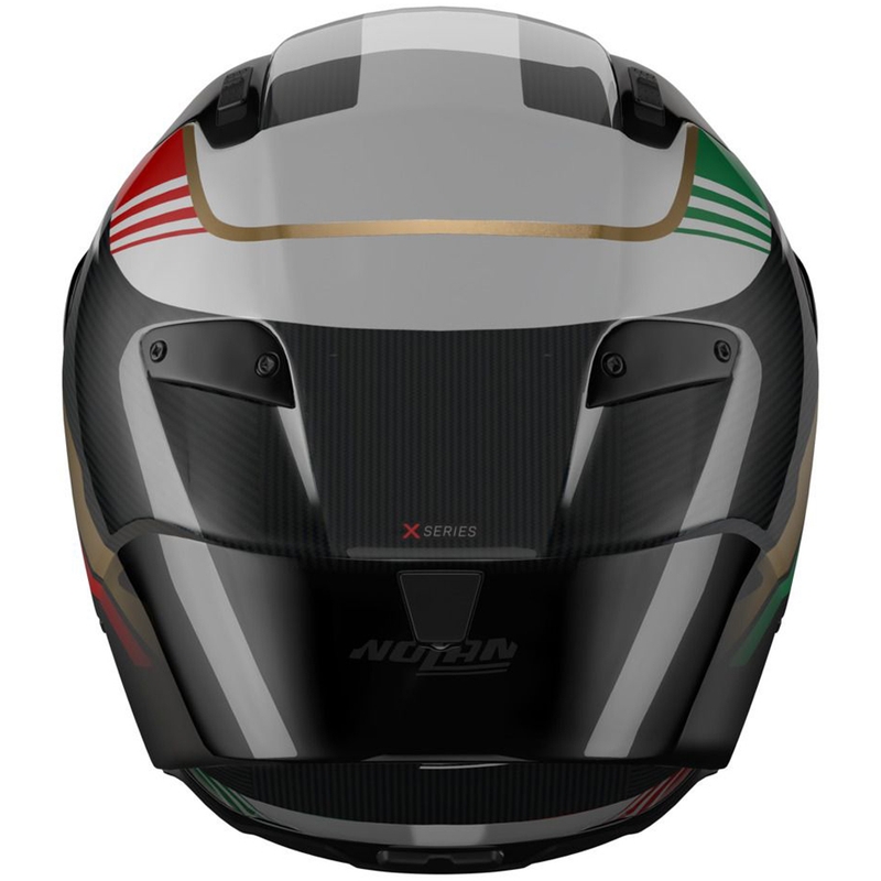 Casco integrale da moto Nolan X-804 RS Ultra Carbon Piega nero lucido-oro-rosso-verde