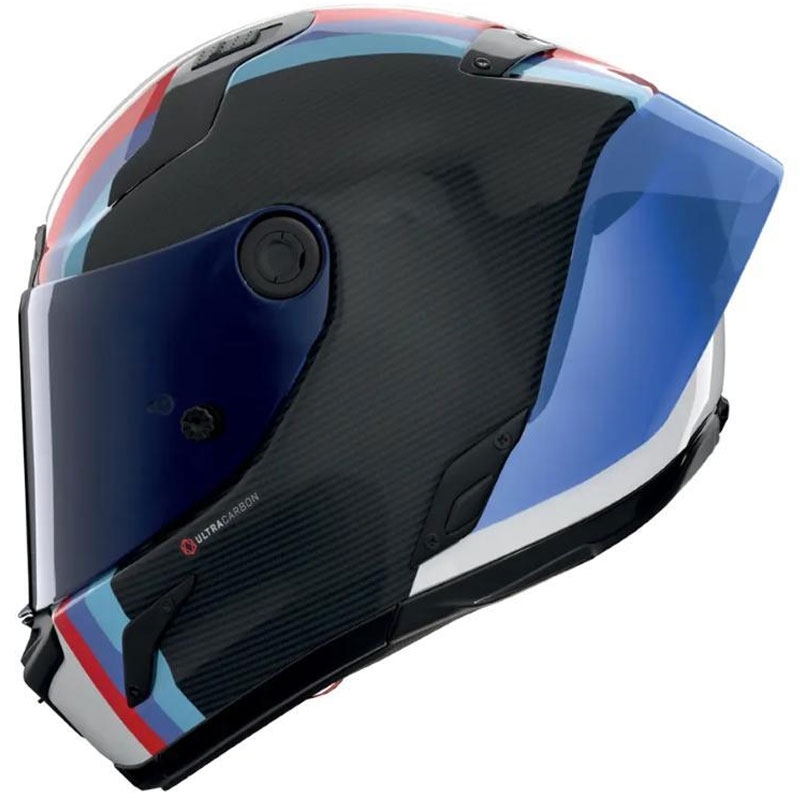 Casco integrale da moto Nolan X-804 RS Ultra Carbon Gemini 365 grigio-bianco-blu-rosso lucido