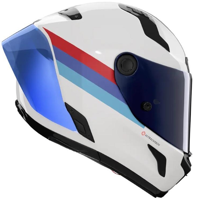 Casco integrale da moto Nolan X-804 RS Ultra Carbon Gemini 365 grigio-bianco-blu-rosso lucido
