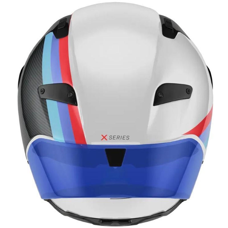 Casco integrale da moto Nolan X-804 RS Ultra Carbon Gemini 365 grigio-bianco-blu-rosso lucido