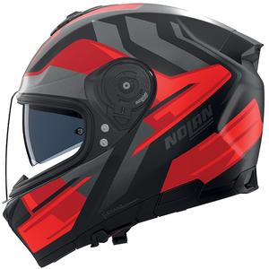 Casco integrale da moto Nolan N80-8 Trittico 357 nero opaco-rosso-antracite