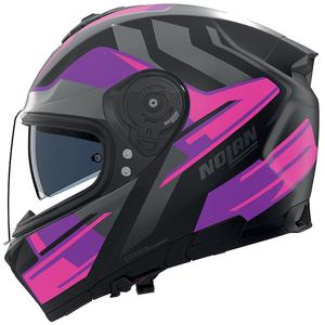 Casco integrale da moto Nolan N80-8 Trittico 358 nero opaco-rosa-antracite