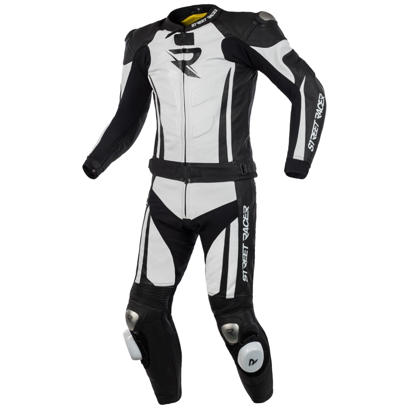 Tuta da uomo Street Racer Fasttrack in bianco e nero Saldi