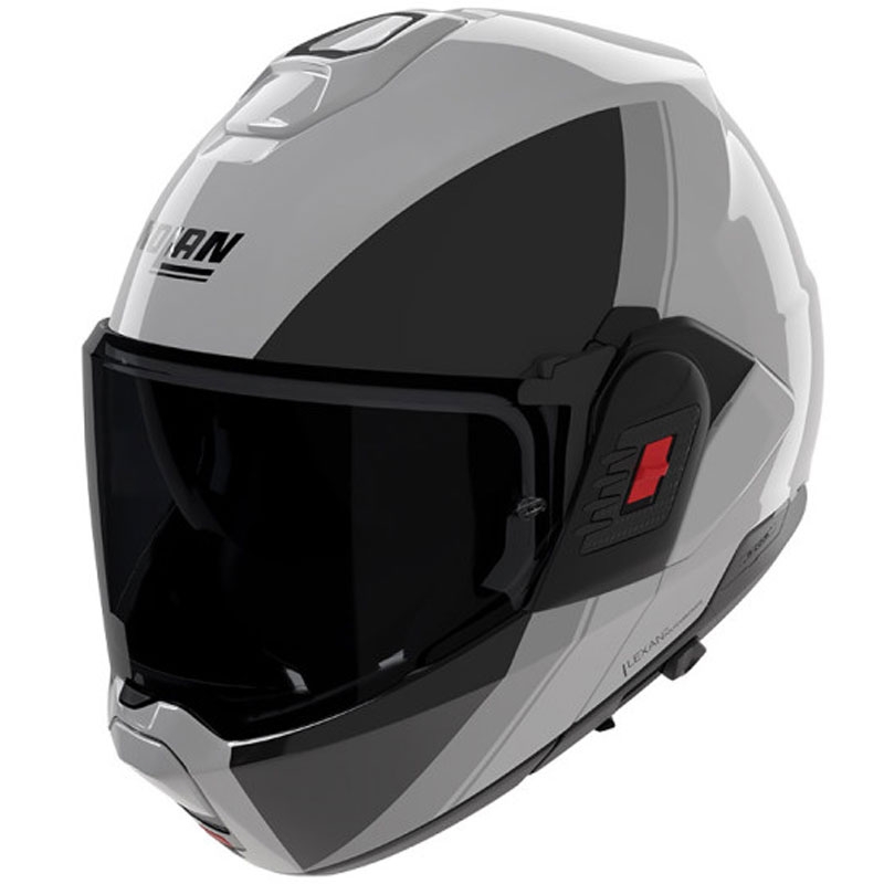 Casco apribile da moto Nolan N120-1 Verniciatura Speciale 356 nero perla lucido-grigio