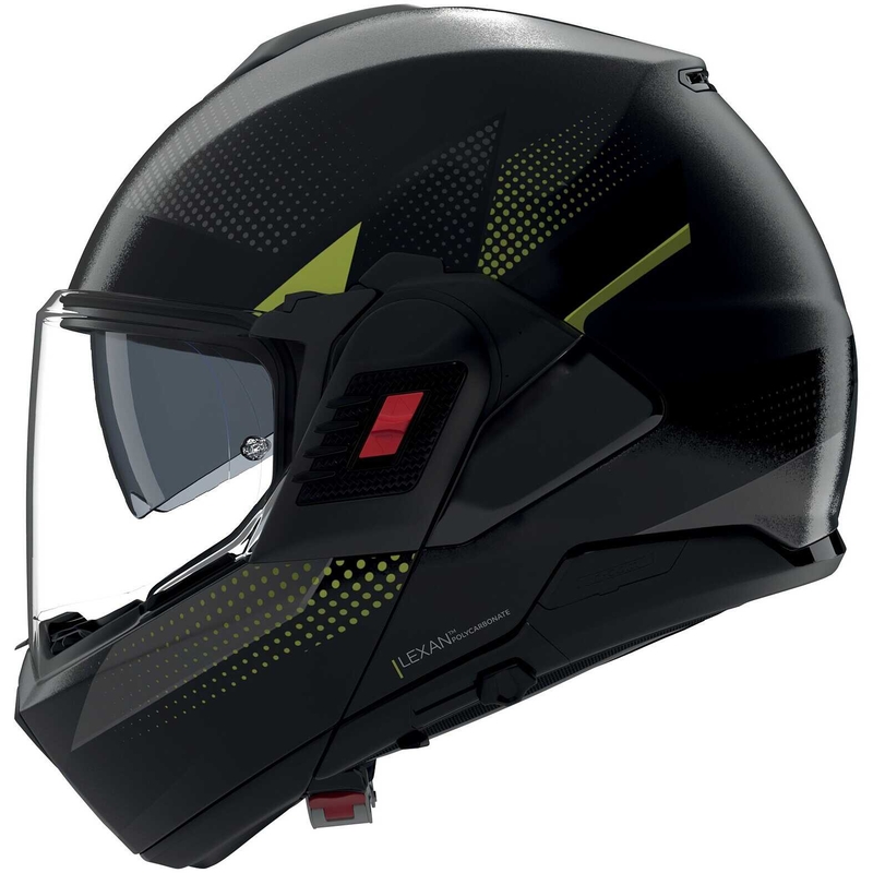 Casco moto apribile Nolan N120-1 Ciclone grigio-nero-verde opaco