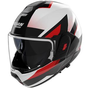 Casco moto apribile Nolan N120-1 Ciclone 363 bianco-nero-rosso