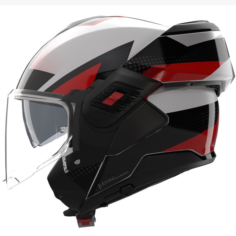 Casco moto apribile Nolan N120-1 Ciclone 363 bianco-nero-rosso