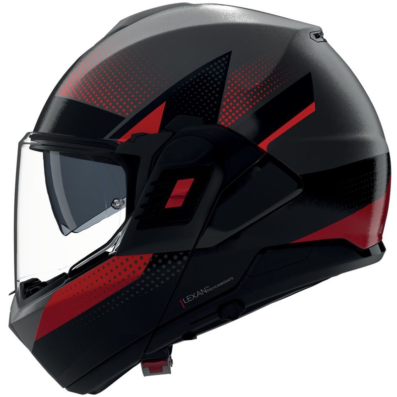 Casco moto apribile Nolan N120-1 Ciclone 364 grigio-nero-rosso
