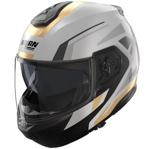 Casco moto apribile Nolan N100-6 Cinetico N-COM 360 grigio opaco-nero-antracite-oro