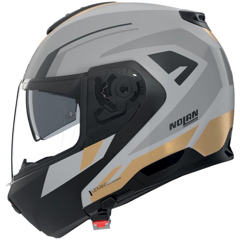 Casco moto apribile Nolan N100-6 Cinetico N-COM 360 grigio opaco-nero-antracite-oro