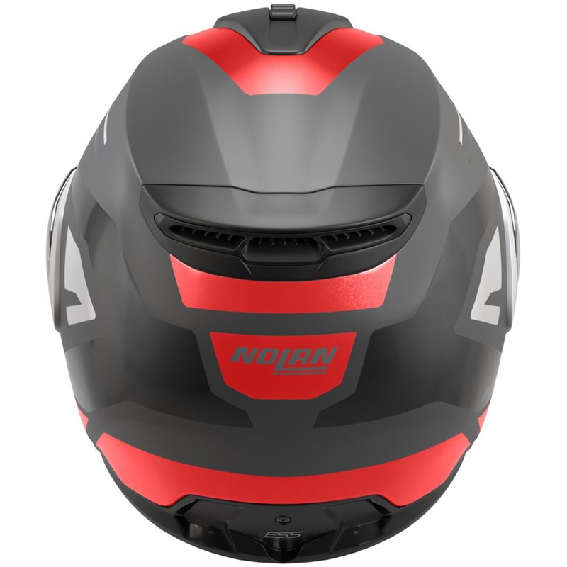 Casco moto apribile Nolan N100-6 Cinetico N-COM 361 grigio opaco-bianco-rosso