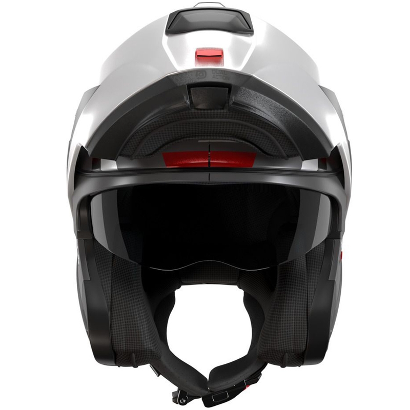 Casco moto apribile Nolan N100-6 Cinetico N-COM 361 grigio opaco-bianco-rosso