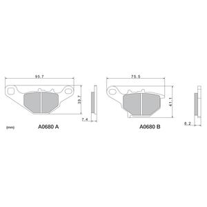 Pastiglie freno NISSIN mescola semimetallica M501-410 2 pz.