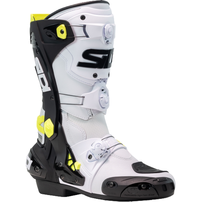 Stivali moto SiDi Rex bianco-nero-giallo
