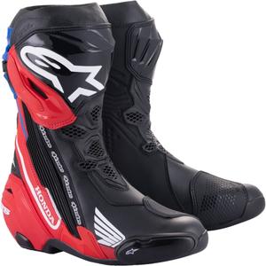 Stivali da moto Alpinestars Supertech R Honda nero-rosso fluo-blu-bianco