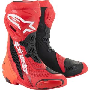 Stivali moto Alpinestars Supertech R Vented rosso fluo-rosso