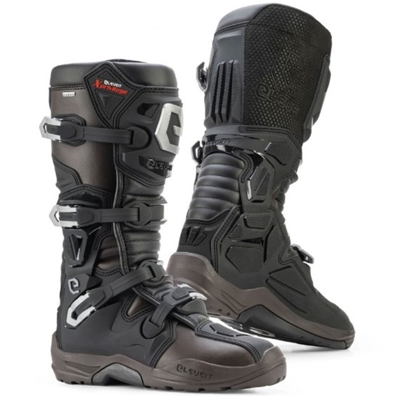Stivali da moto Eleveit X PRIVILEGE WP ENDURO nero-marrone