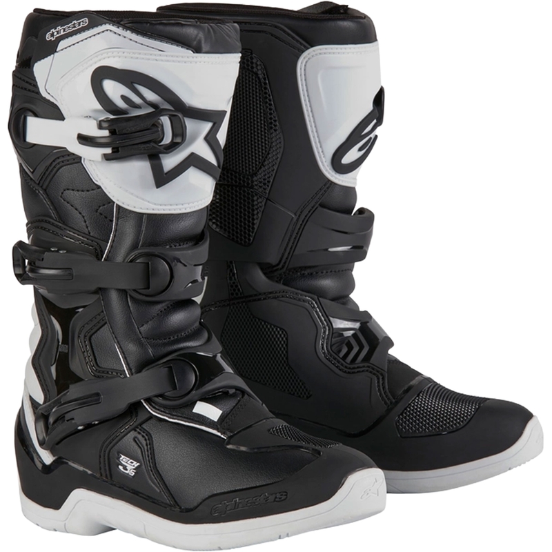 Alpinestars Tech 3S Youth Stivali da moto bianchi e neri per bambini