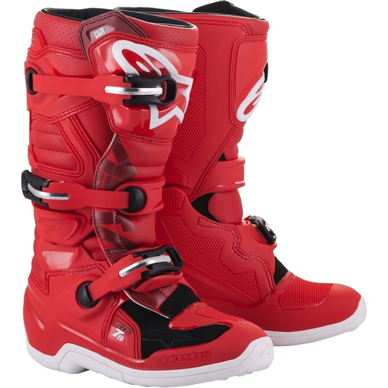 Stivali da moto per bambini Alpinestars Tech 7 S rossi