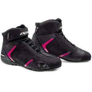 Stivali moto da donna IXON Gambler WP nero-rosa