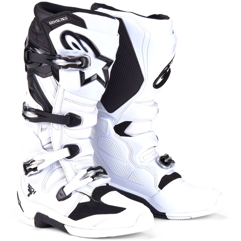 Stivali da moto Alpinestars Tech 7 bianco-nero