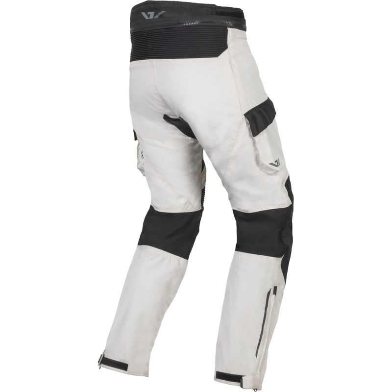 Pantaloni da moto Ayrton Rally II bianco-nero-grigio