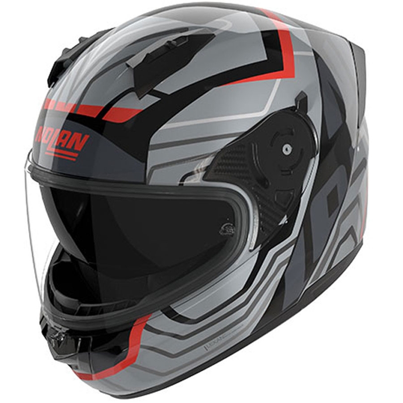 Casco integrale da moto Nolan N60-6 Eclettico 351 grigio-nero-rosso