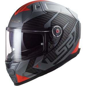 Casco integrale da moto LS2 FF811 Vector II Splitter titanio-grigio-rosso