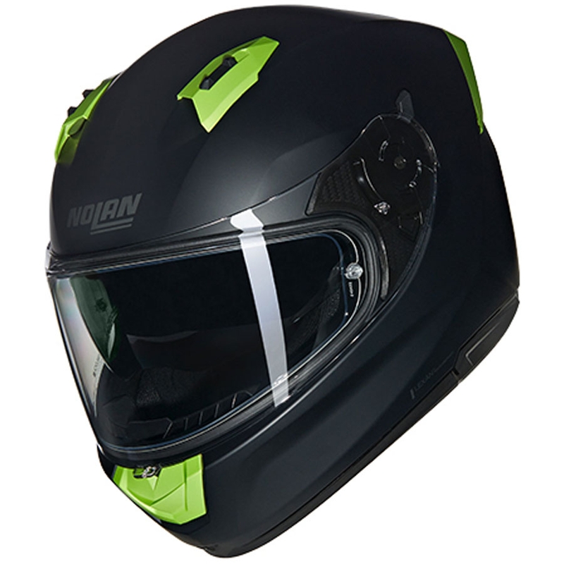 Casco integrale da moto Nolan N60-6 Classico Nobile nero opaco-verde