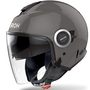 Casco moto aperto Airoh HELYOS Colore grigio scuro lucido