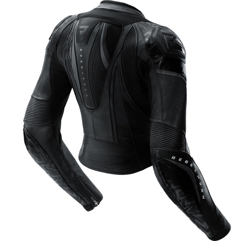 Giacca da moto in pelle da donna Rebelhorn Diva RS nera