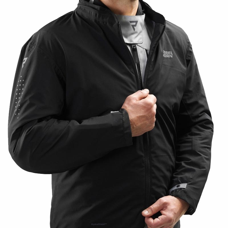 Giacca da motociclista Rebelhorn Hiker IV grigio chiaro-blu-rosso