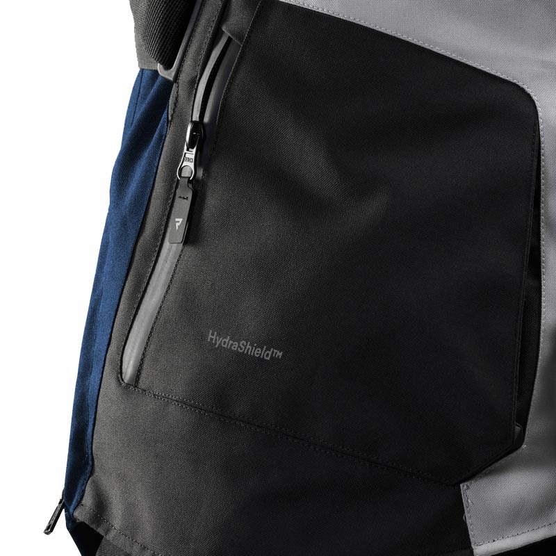 Giacca da motociclista Rebelhorn Hiker IV grigio chiaro-blu-rosso