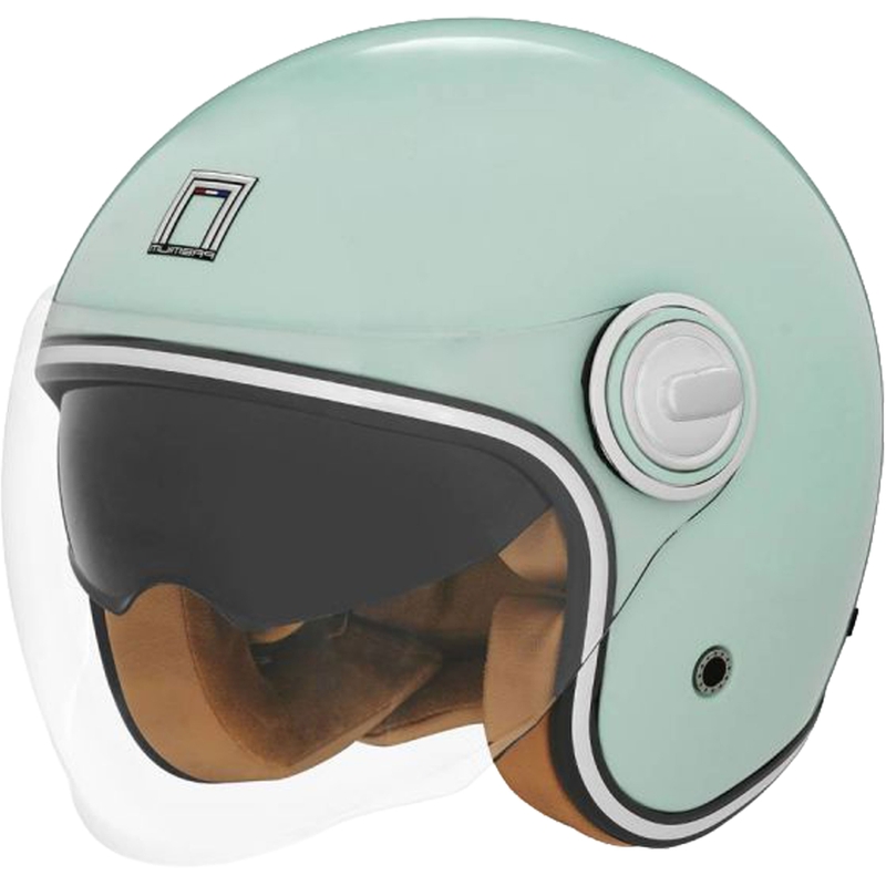 Casco da moto aperto NOX PREMIUM Heritage verde pastello