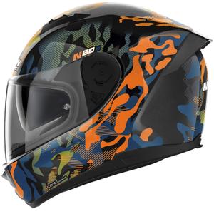 Casco integrale da moto Nolan N60-6 Foxtrot 34 nero-arancione-blu