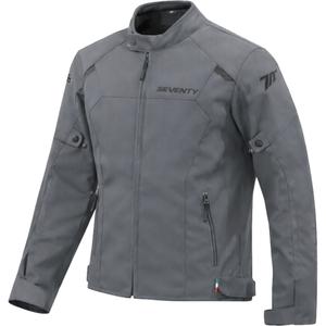 Giacca da moto da donna Seventy Degrees SD-JR67 Piston grigio scuro