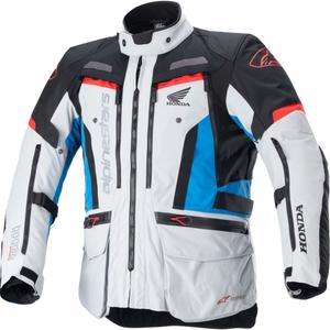 Giacca da moto Alpinestars Bogota PRO Drystar Honda grigio chiaro-rosso-blu-nero fluorescente