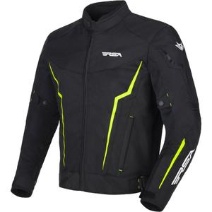 Giacca da moto RSA Bolt nero-bianco-giallo fluo