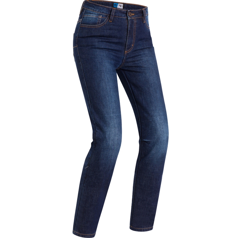 Jeans da motociclista da donna PMJ Hollie blu scuro Saldi