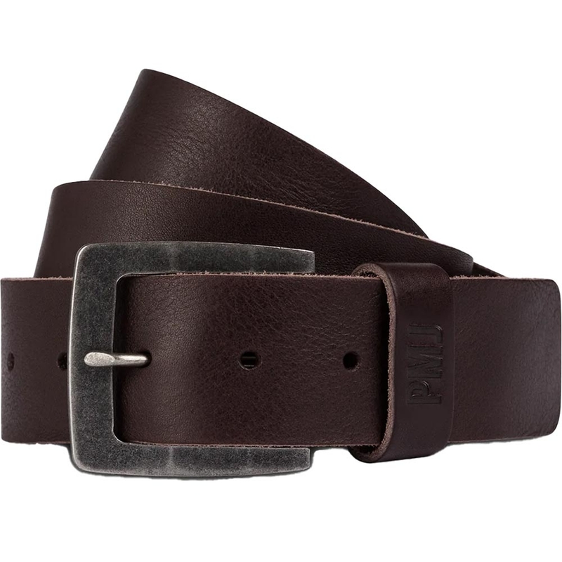 Cintura in pelle per motociclista PMJ Leather Belt marrone Saldi