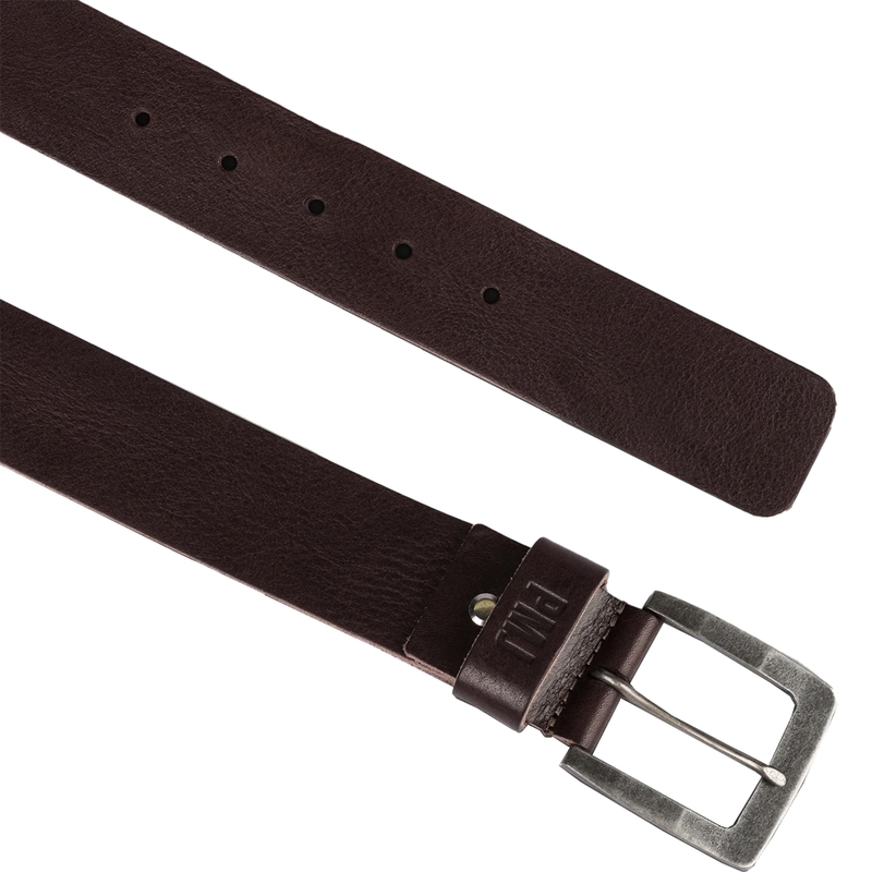 Cintura in pelle per motociclista PMJ Leather Belt marrone Saldi