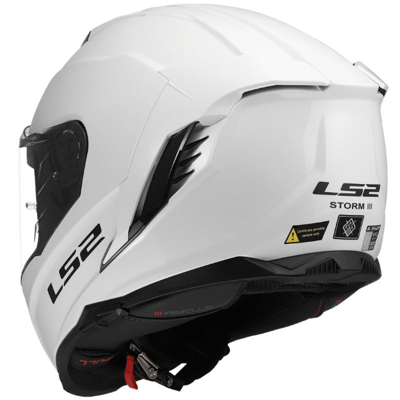Casco integrale da moto LS2 FF818 Storm III Solid bianco lucido