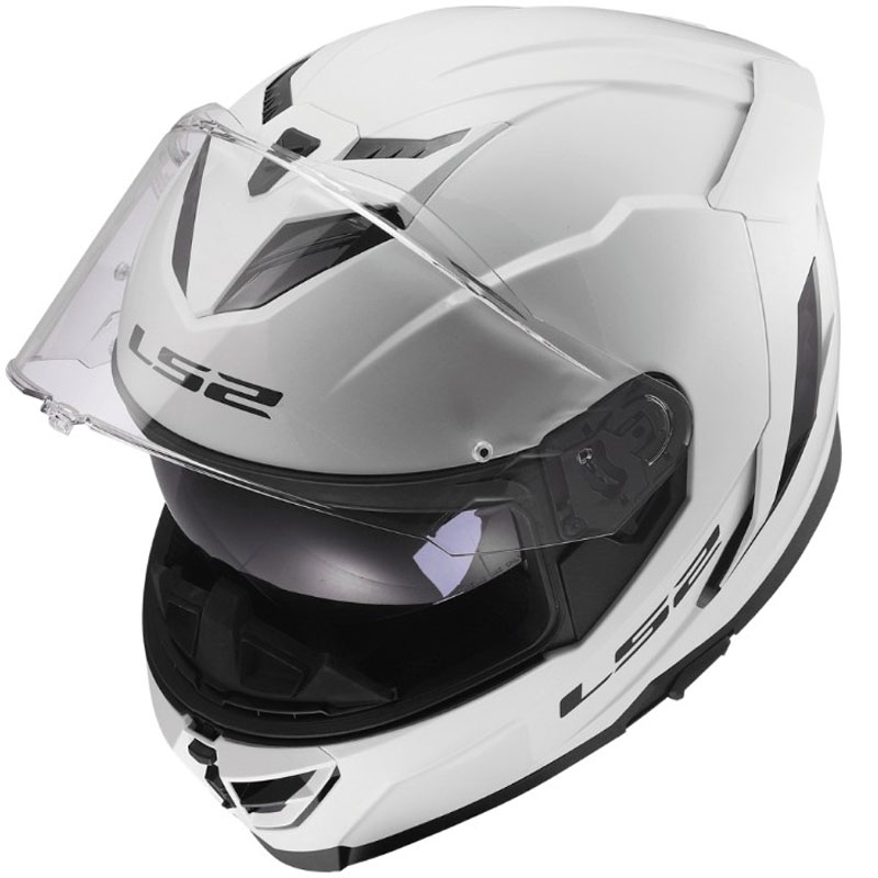 Casco integrale da moto LS2 FF818 Storm III Solid bianco lucido
