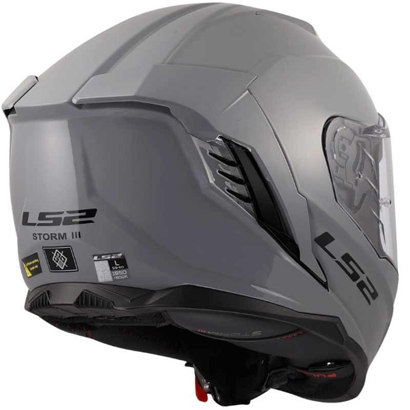 Casco integrale da moto LS2 FF818 Storm III Solid grigio lucido